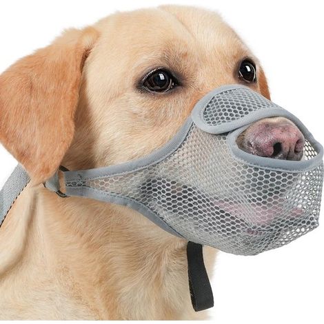 Hundemaulkorb Nylon-Netzmaulkorb Atmungsaktiver und komfortabler Mundschutz Mit verstellbarem Riemen und Frontöffnung Praktisch zum Trinken und (1/5)