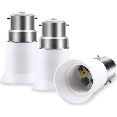 Adaptateur Douille B22 vers E27 - 3 Pièces - PBT Ignifuge - Conversion Ampoule LED Halogène - Maison Bureau (1/5)