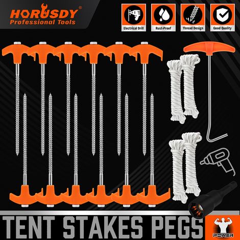 18 piquets de tente de camping en plein air 86094 Orange 1100 g (1/5)