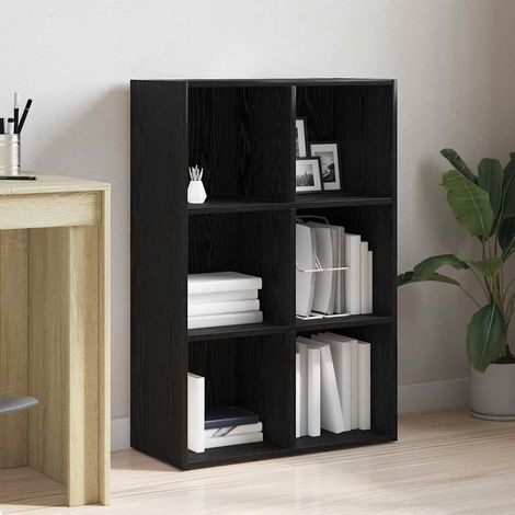 Bücherregal Schwarz Eichen-Optik 66x30x98 cm Holzwerkstoff