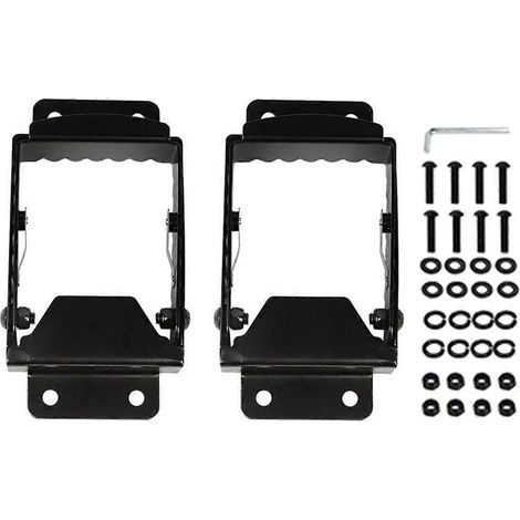 paire de repose-pieds arrière pour passager arrière de quad/voiture à 4 roues, noirs