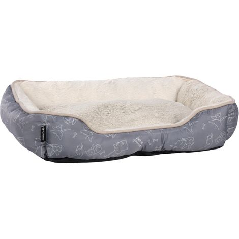 Coussin Lilly gris Rectangle 50 x 40 x 12 cm pour petit chien et chat - Flamingo (1/4)