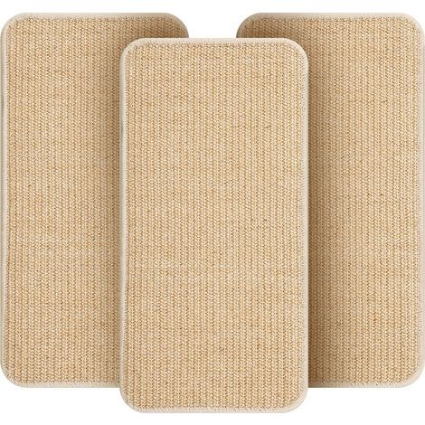 3 Pièces Tapis griffoir pour Chat,50x25cm,Antidérapant Griffoir Chat Canapé,Convient aux Murs et Portes, Canapé, Meubles et Les canapés,Tapis protégé(Couleur Bois) (3 Pièces) (1/5)