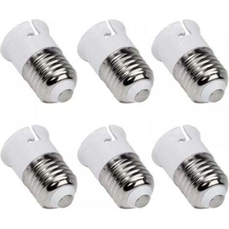 E27 to B22 Bayonet LED Bulb Converter Lamp Base to Convert from E27 to B22, Screw to Bayonet Socket Adapter, Pack of 6
