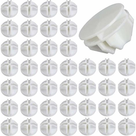 40pcs Fils Cube Plastique ABS Connecteur Cube de Rangement Blanc Raccord Meuble de Rangement Raccord Meuble de Rangement Cube de Fil Modulaire Cube en Grille pour Étagère Casier de Rangement