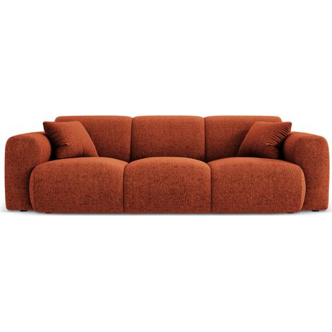 Canapé 3 places en chenille terracotta (1/5)