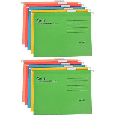 Lot de 10 porte-documents suspendus A4, organisateurs de dossiers de bureau-34.5X24X0.5CM