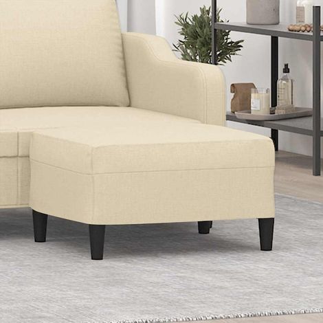 Repose-Pieds pour Salon ou Chambre - Tabouret Pouf Crème 70x55x41 cm Tissu BV150489 - BonneVie (1/5)