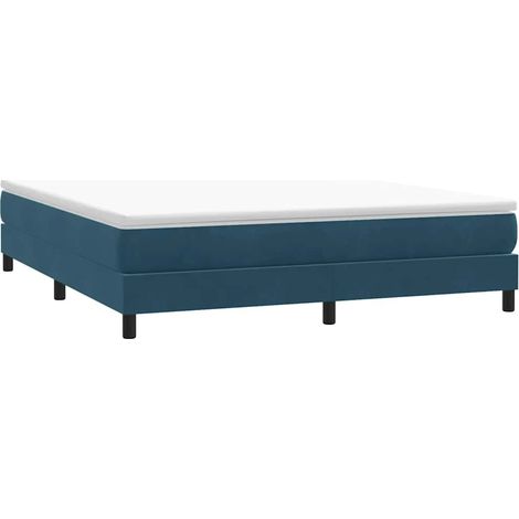 Boxspringbett ohne Matratze Dunkelblau 180x210 cm Samt
