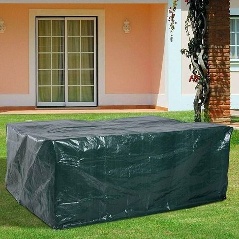 Housse Pour Salon De Jardin Étanche 240x140x90cm Bâche De Protection Bâche Anti-Uv Polyéthylène Respirant Pour Tables De Jardin Meubles De Terrasse Rectangulaire (1/4)