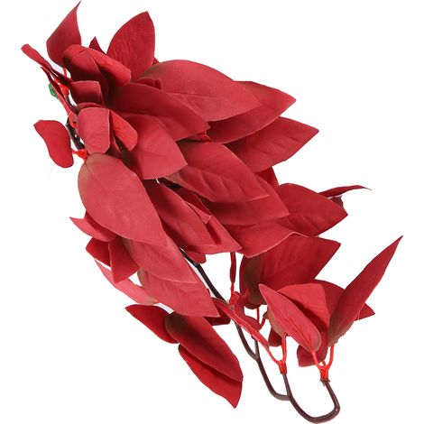 Künstliche Wasserpflanzen, Dekoration für Terrarien, Aquarien und Reptilien, farbenfrohe Ranken mit hängenden Blättern, 4er-Set T-1033A (1/5)