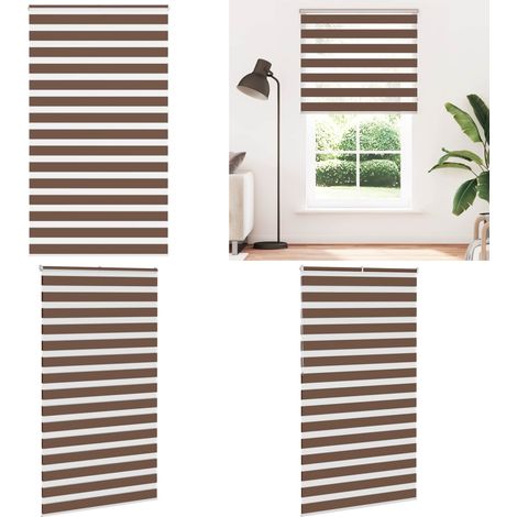 vidaXL Zebrarollo Braun 125x230 cm Stoffbreite 120,9 cm Polyester (1/5)