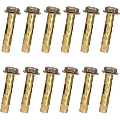 Boulons d'expansion M8 x 60 mm, écrou hexagonal, chevilles à expansion haute résistance, lot de 12 (1/5)