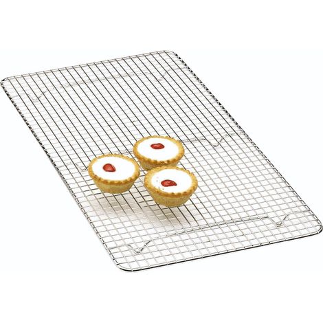 Kitchen Craft - Bandeja rectangular para repostería (46 x 25 cm), color cromado