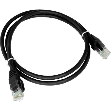 Patchkabel U/UTP Kat. 6 PVC 2,0 m schwarz Alantec