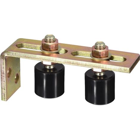 Guide de Rouleau de Portail Réglable, Rouleau en Nylon de 1-5/8" avec Support en Forme de L, Ensemble de Support de Guide de Rouleau de Portail Coulissant en Noir (1/5)