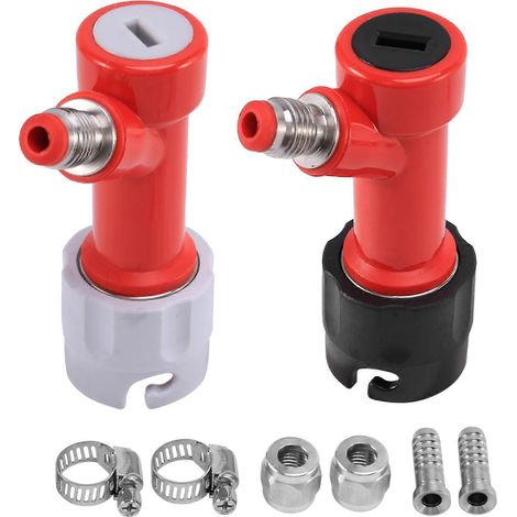 Kit de déconnexion rapide à verrouillage par goupille 1/4" pour gaz/liquides et brassage amateur (1/5)