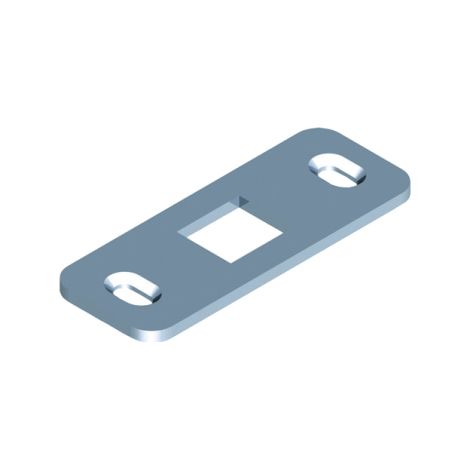 Plaque en inox pour crémone. Pompeur (1/2)