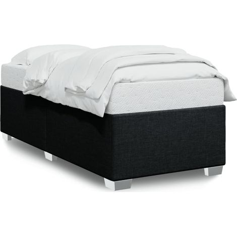 Maison Exclusive - Estructura de cama sin colchón tela negro 90x1 (1/5)