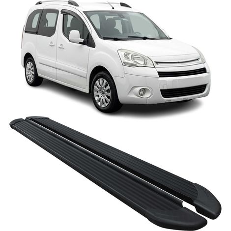 Marchepieds Latéraux pour Citroen Berlingo 2008-2018 L1 Aluminium Noir 2Pcs (1/5)