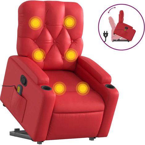 Maison Exclusive - Sillón reclinable de masaje de pie cuero artif