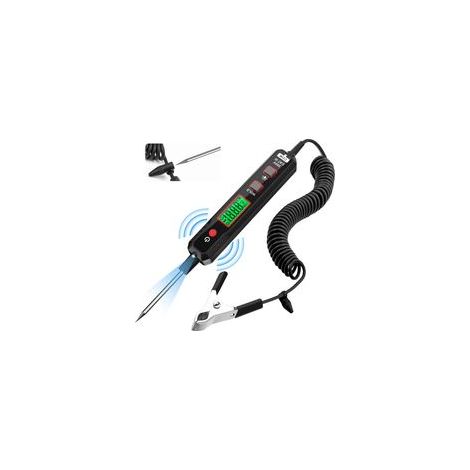 0,8V 100V Testeur de circuits intelligent, testeur de tension DC avec rétroéclairage, lampe de test numérique avec lampe de poche, Stylo testeur de tension pour voiture et camion