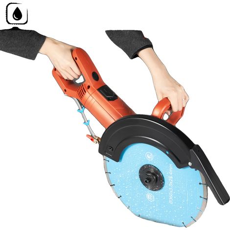 Sega elettrica per calcestruzzo, alta efficienza, taglio senza polvere, rossa (1/5)