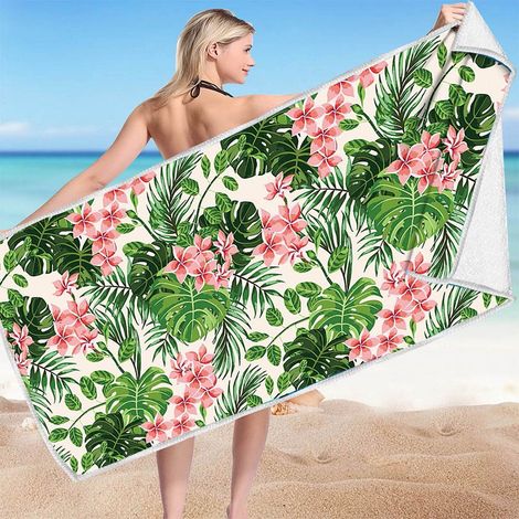 Serviette De Plage En Microfibre - 75 X 150 Cm - Anti-sable - Séchage Rapide - Polyvalente Pour Plage Piscine Voyage Camping - 1 Pièce (1/4)