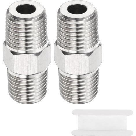 2 pièces raccord Droit 1/4" NPT mâle x 1/4" NPT mâle (1/5)