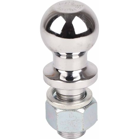 Boule d'attelage pour remorque, surface lisse et brillante, structure compacte, résistante à la rouille, filetage précis, 1‑7/8 po (1/5)