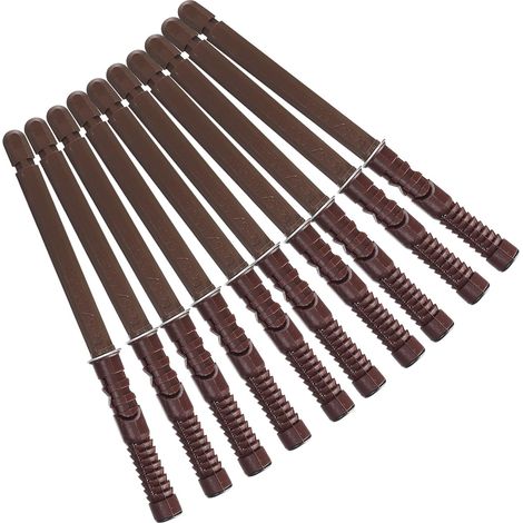 Lot de 10 supports d'étagère flottants, fixations invisibles pour étagères, support mural dissimulé, supports de tablette robustes, Ø10 x 100mm