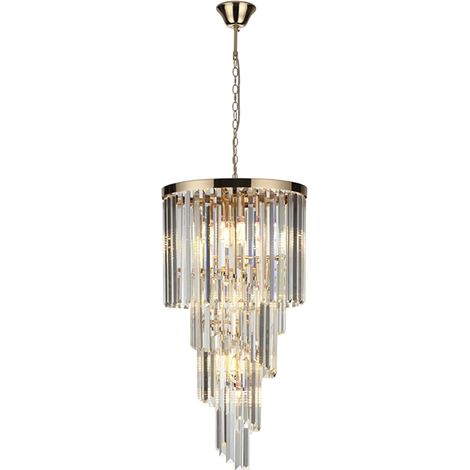 Lampe plafonnier Umit olfus cristal transparent or 180 cm (1/3)