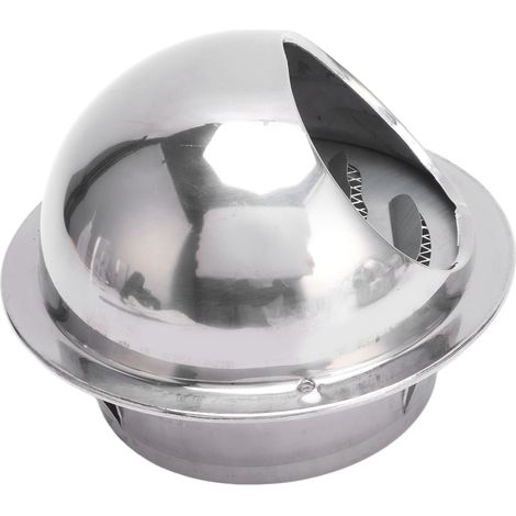 Capot de ventilation en acier inoxydable, résistant à la pluie et au vent, 10 cm (1/5)