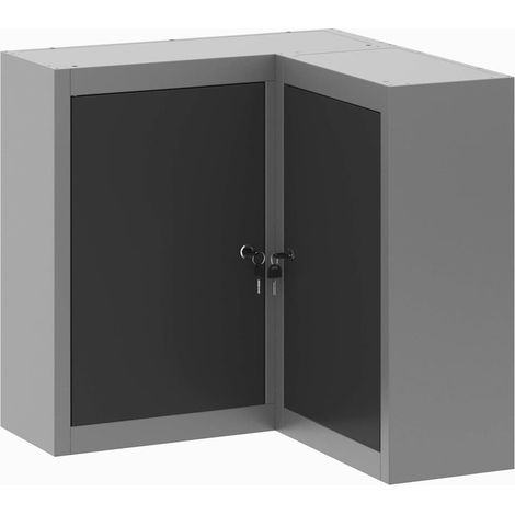 Armoire à outils avec étagère Noir et gris 55 x 55 x 55 cm