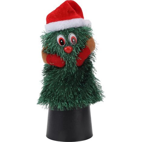 Drehbarer Weihnachtsbaum, Pflanzenform, PP-Baumwolle, Musikfunktion, Weihnachtsmotiv, Tischweihnachtsbaum zur Unterhaltung (S 175x145x245mm) (1/5)