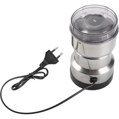 Ortviai Moulin à café électrique multifonction en acier inoxydable – 200 W, 17 x 10 cm, silencieux et facile à nettoyer (1/5)