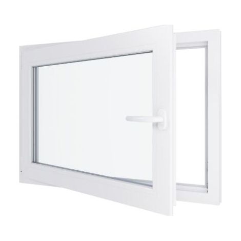 Finestra in PVC - Triplo vetro - Bianco - 1000 mmx700 mm cm