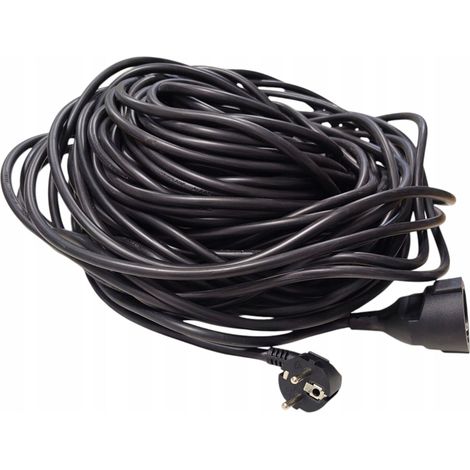 Cable de extensión eléctrico de 50 m, 3 x 2,5 mm², IP44, 16 A, 2800 W, cable de jardín resistente. (1/5)
