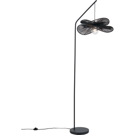QAZQA Art Deco Floor Lamp Black with Black Shade - Nest