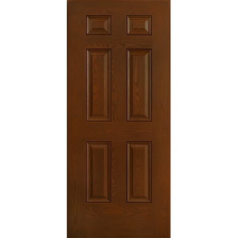 Pannello per Porta Blindata Spessore 6 mm Vetroresina da Esterno Noce 90x210