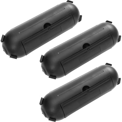 Boîte de Jonction Électrique Étanche 3pcs en Plastique Noir pour Protection de Câble et Rallonge, Facile à Utiliser, pour Jardin et Intérieur (1/5)