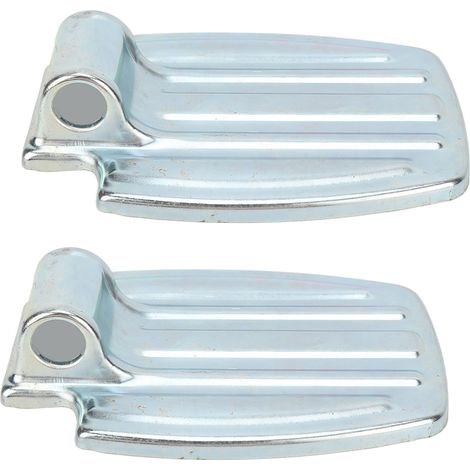1 paire de repose-pieds pour fauteuil roulant, en alliage d'aluminium texturé, facile à nettoyer, compact et léger. (1/5)
