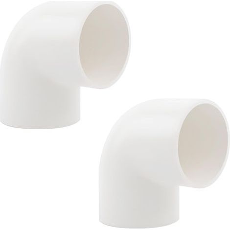 2 connettori per tubi in PVC, raccordo adattatore per tubo dell'acqua a 90°, curva di ingresso acqua a 90°, 20 mm – 20 mm (1/5)