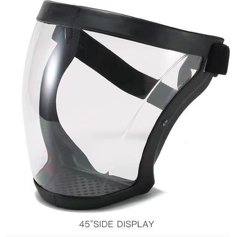 Visera protectora, visor facial completo antivaho, visor facial completo, visor facial biónico transparente de alta definición, visores de seguridad, correa ajustable, antipolvo