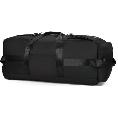 Grand sac de sport pour voyage avec roulettes, sac à main, chariot ou sac à dos, 3 en 1, convertible, résistant à l'eau, grands sacs pliables à emporter (1/5)