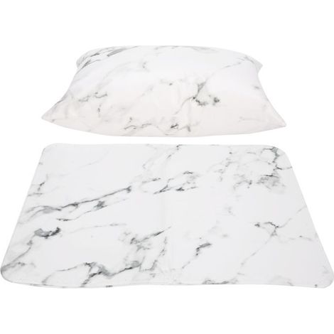 Cuscino poggiamani con decorazione effetto marmo, tappetino da tavolo in similpelle lavabile Folle, cuscino poggiamani (1/5)