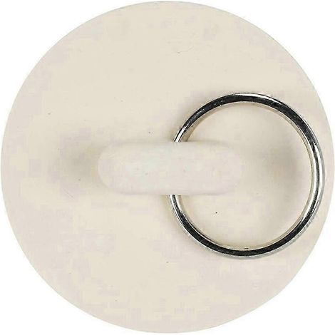 Bouchon de lavabo et de baignoire en caoutchouc blanc de 2,86 cm (1 1/8 po) - Bouchon de vidange durable pour la rétention d'eau (1/5)