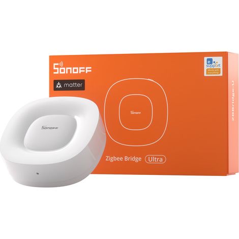 SONOFF Zigbee Gateway,Smart home Matter Hub,Unterstützt ZigBee-,WLAN und Ethernet Verbindung,Zigee 3.0 Bridge für Alarmanlage,kompatibel mit Google Home, SmartThings, Home Assistant,ZBBridge-U