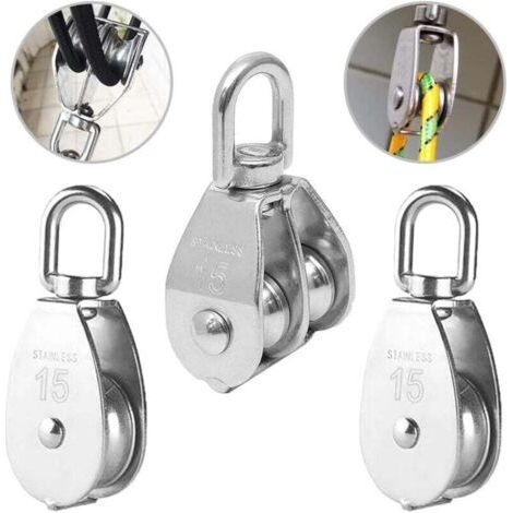 Pair Stück Edelstahl-Doppelrollen, Heberollen, Verladerollen, Edelstahlrollen, Einzelrollen, Edelstahl-Einzelrollen, M15-Heberollen