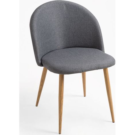 Sillas Comedor - Silla Vint Tela - Gris oscuro (1/5)